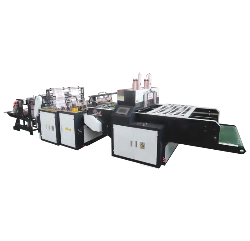 Automatic High Speed T-shirt Bag Making Machine 2 Lines